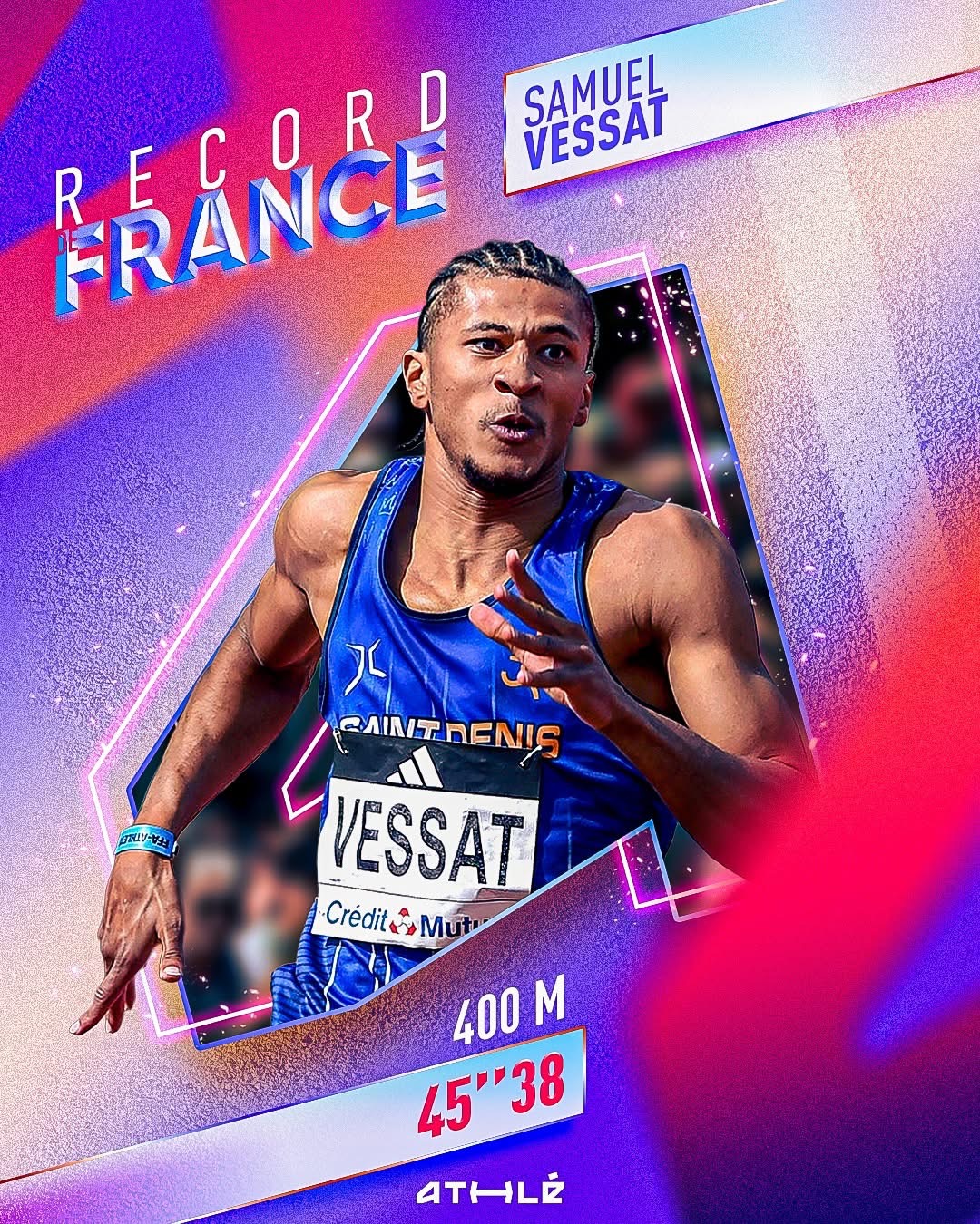 Record de France du 400m en Salle